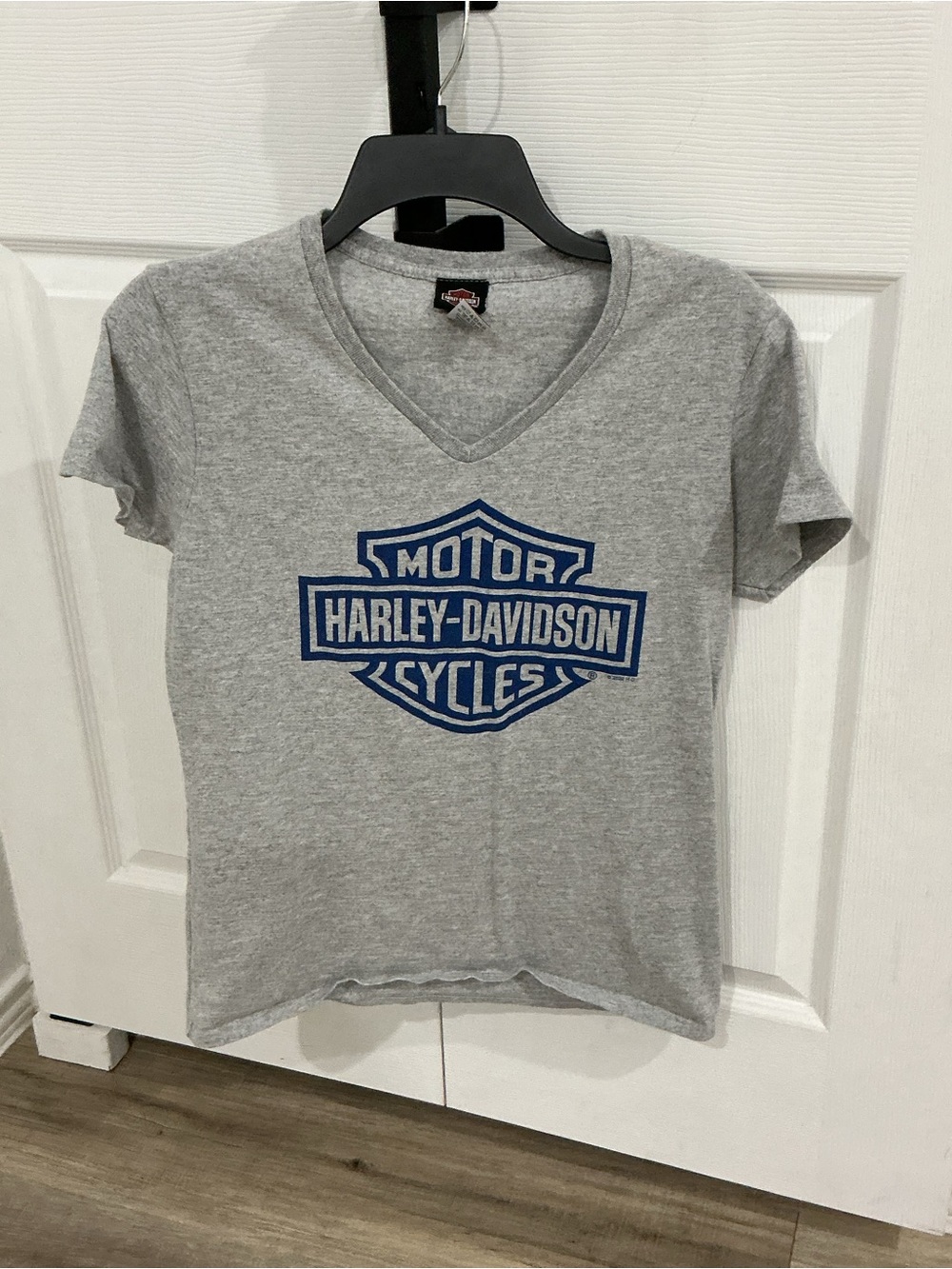 Women’s Harley-Davidson Gray Tee with Blue Emblem